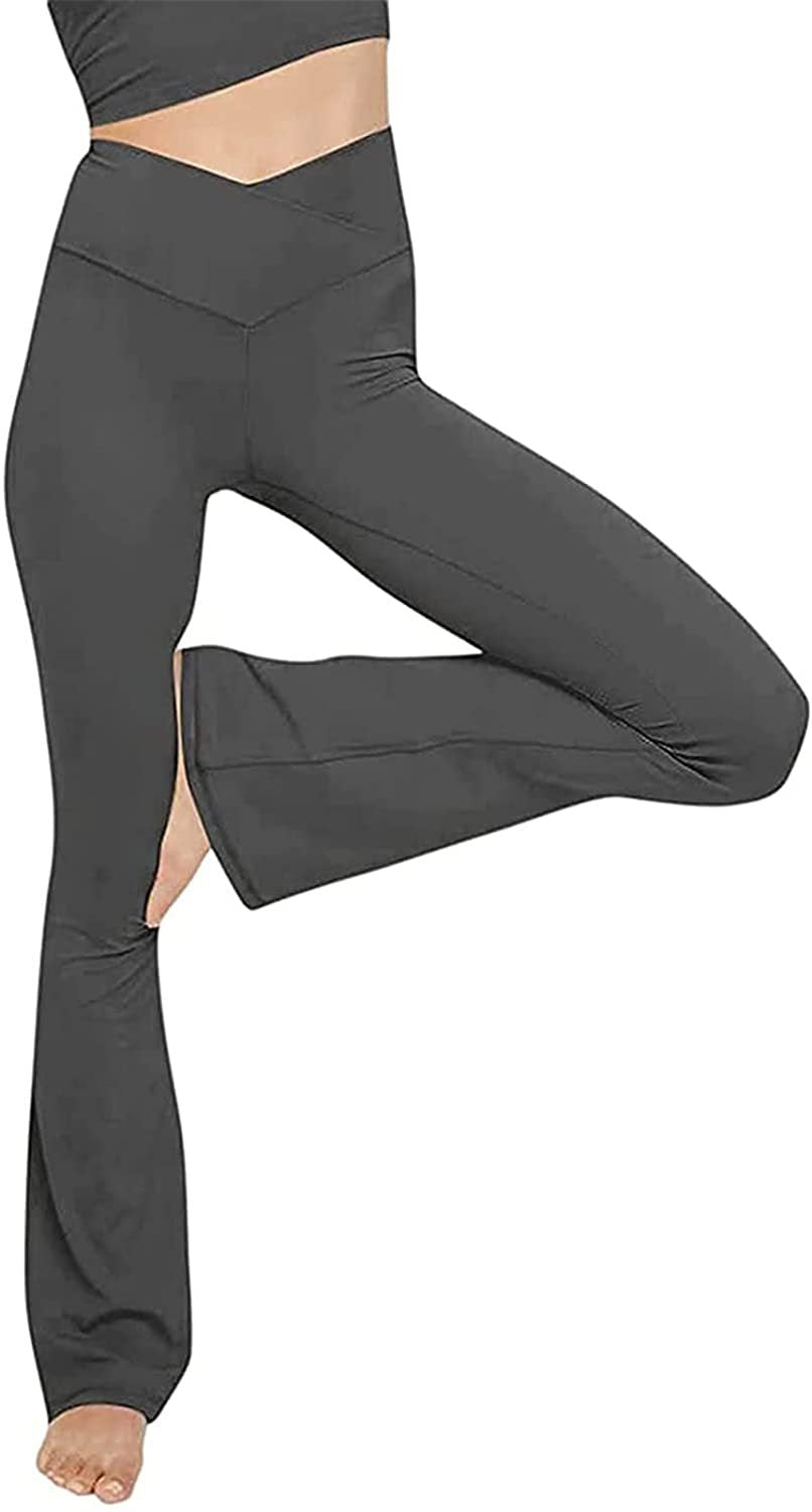 Pantalon décontracté taille haute coupe slim couleur unie