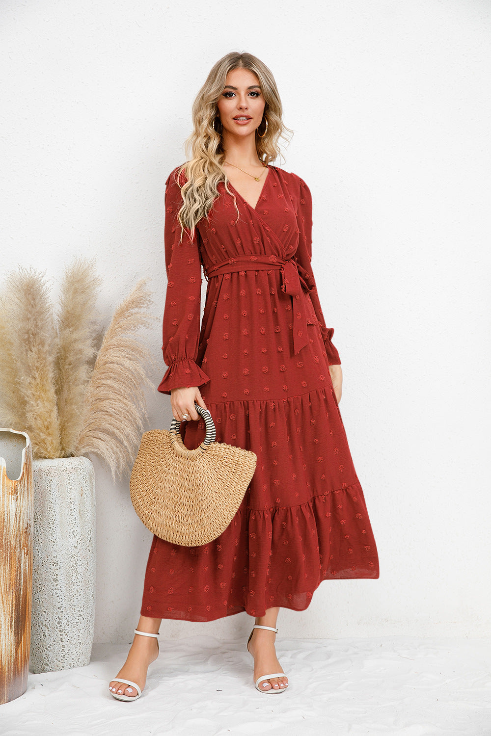 Women's Solid Color Wide Hem Casual Dress Dresses