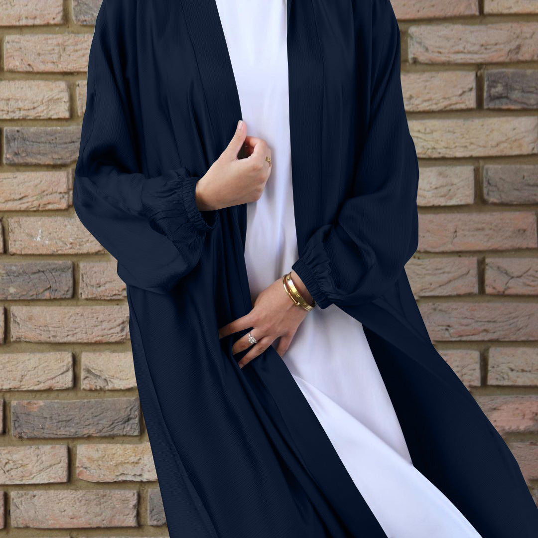 Damen Casual Robe Kordelzug Ärmel Kleid Kleider