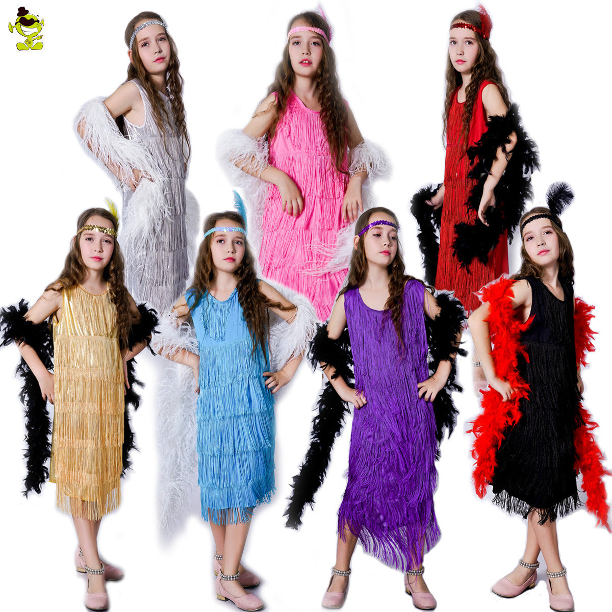 Retro Latin Dance Performance Wear Tassel Dress Costumes