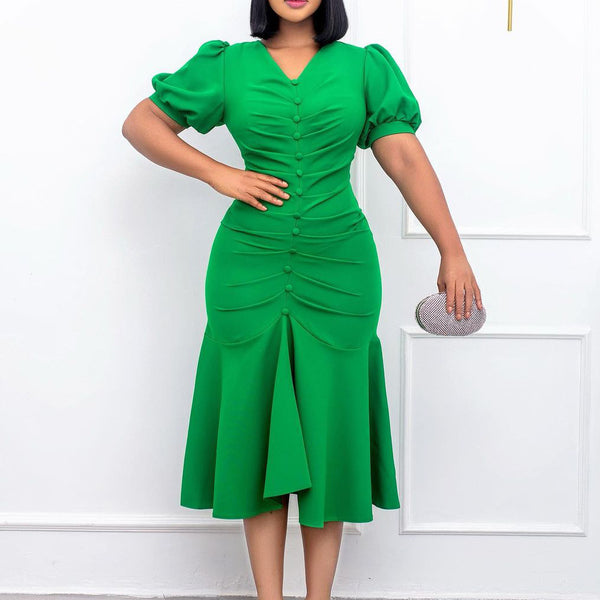 Women's Summer Fashion Temperament Commute Elegant Business Dresses