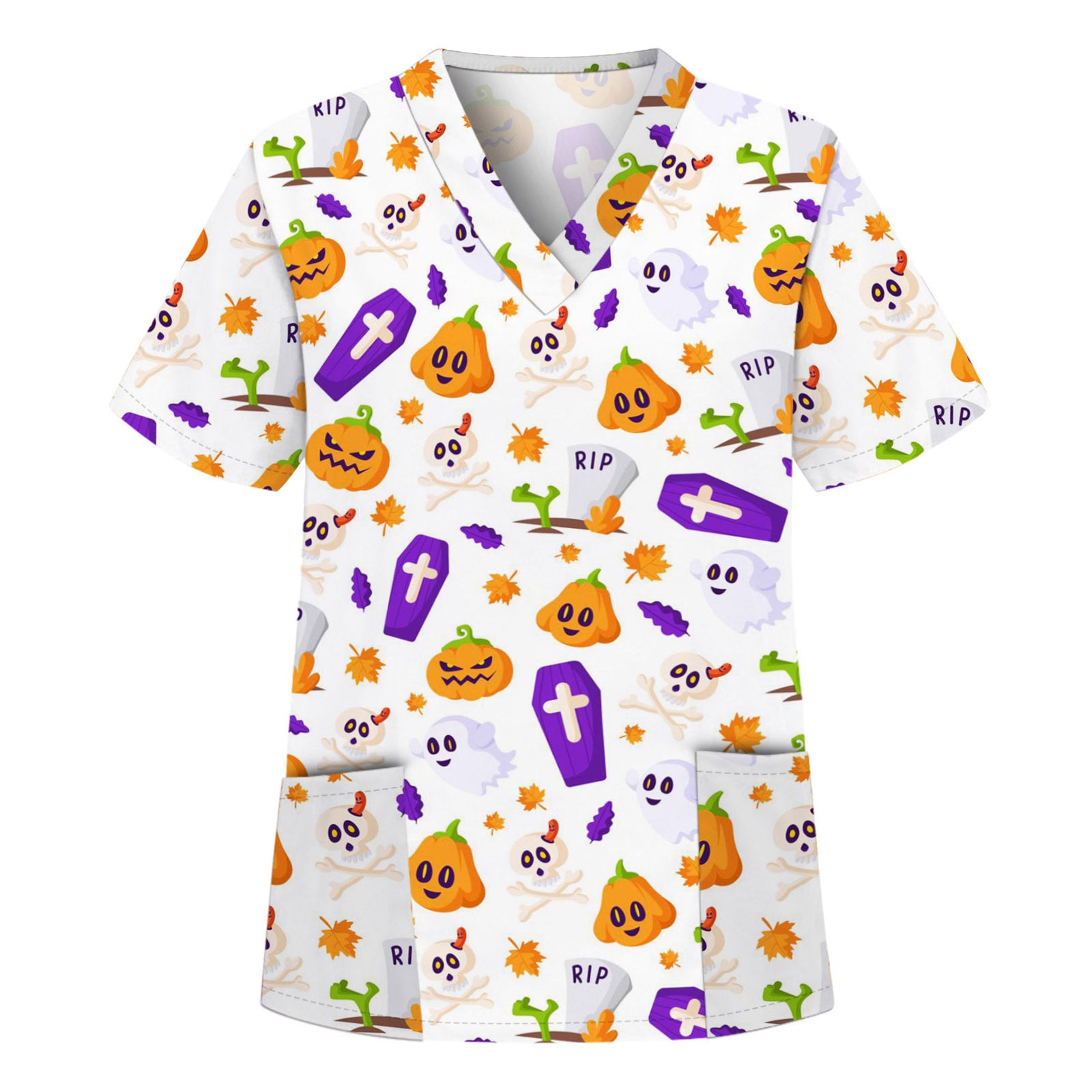 Digital Printing Halloween Sleeve Cloth For Tops