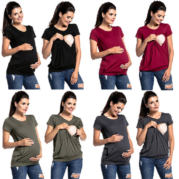 T-shirt Round Neck Sleeve Clothes Fashion Blouses