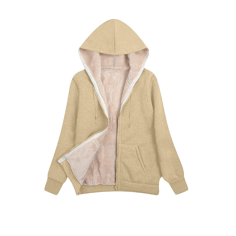 Women's Comfortable Classy Large Plush Hooded Sweaters