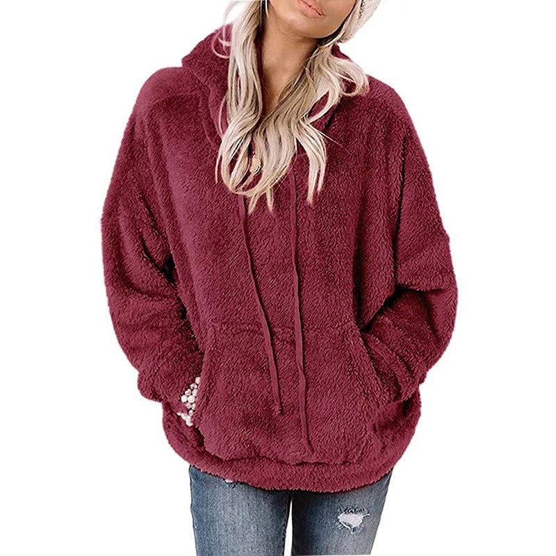 Women's Solid Color Casual Loose Sweatshirt With Sweaters