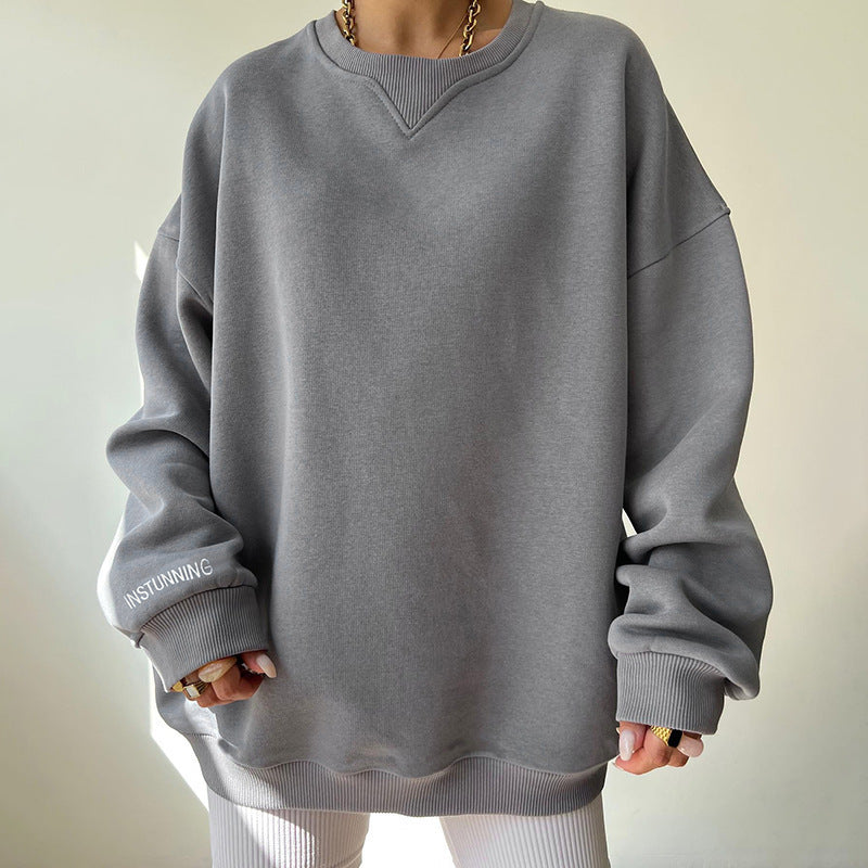 Women's Round Neck Loose Long Sleeves Spring Sweaters