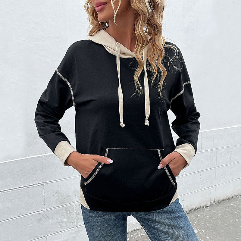 Women's Long Sleeve Color Matching Autumn Sweaters