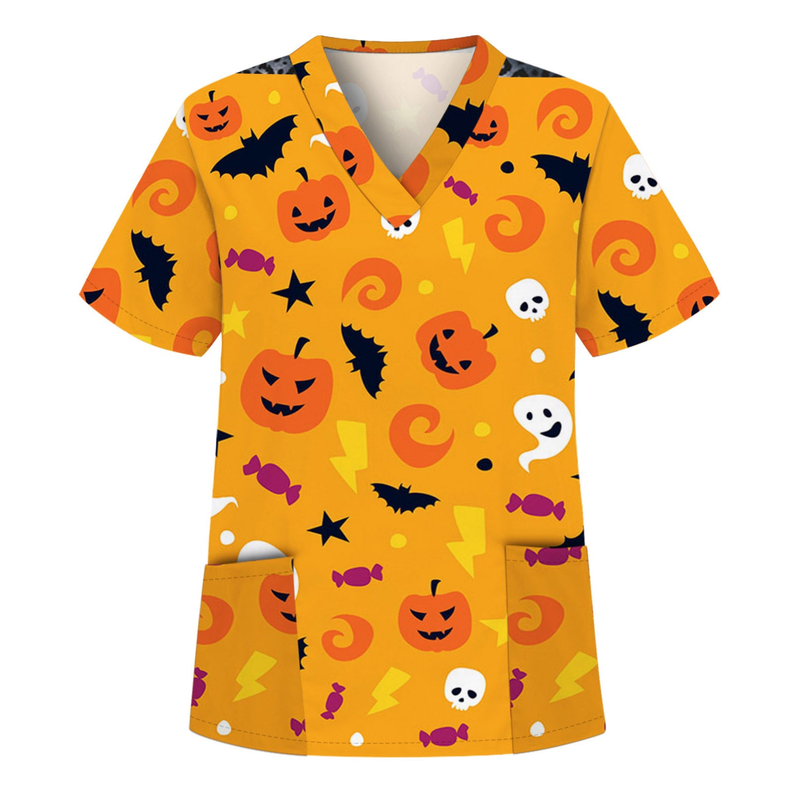 Digital Printing Halloween Sleeve Cloth For Tops