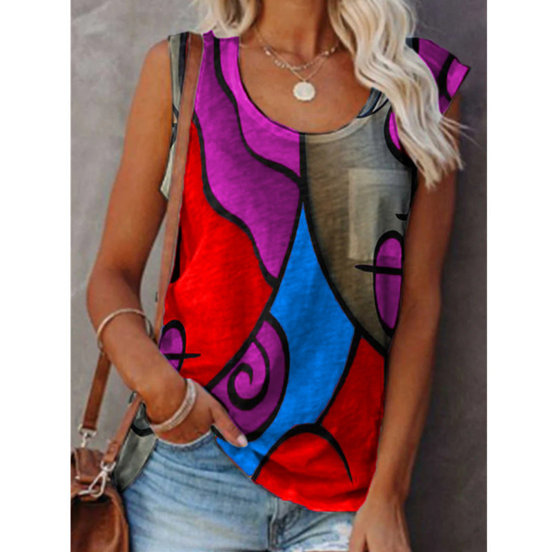 Women's Graceful Classic Sleeveless Color Matching Vests