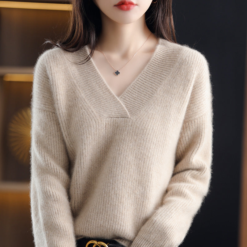 Women's Spring Elegant Idle Style Warm Loose Sweaters