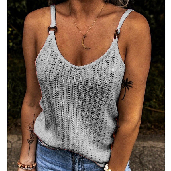 Women's Elegant Classy Splicing Sling T-shirt Blouses