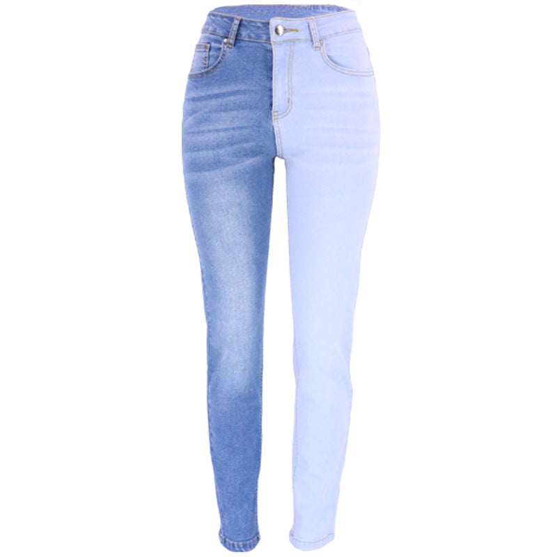 Modische Stretch-Jeans für Damen in Farbe, gerade, mit hoher Taille