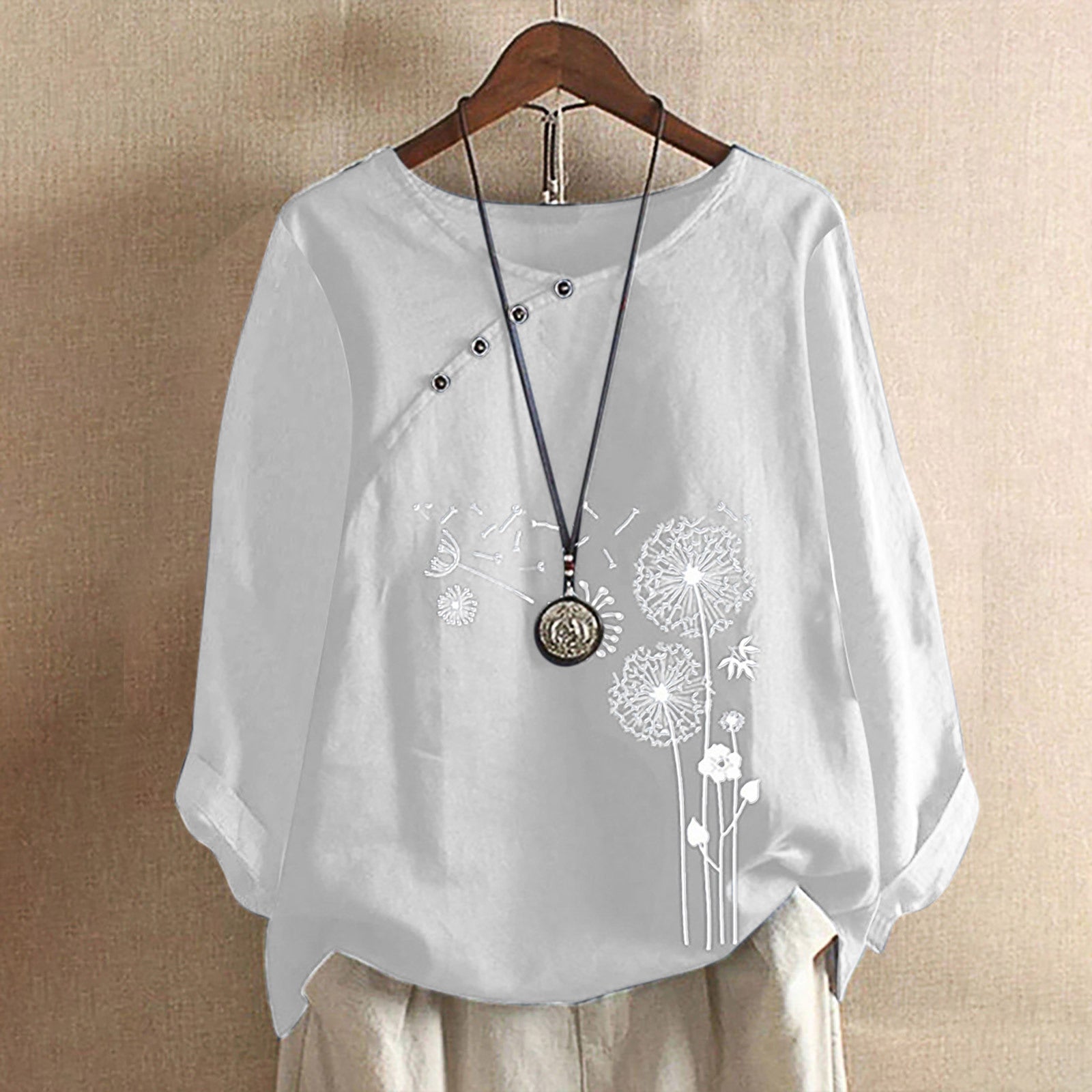 Women's Autumn Long Sleeve Loose T-shirt Printed Blouses