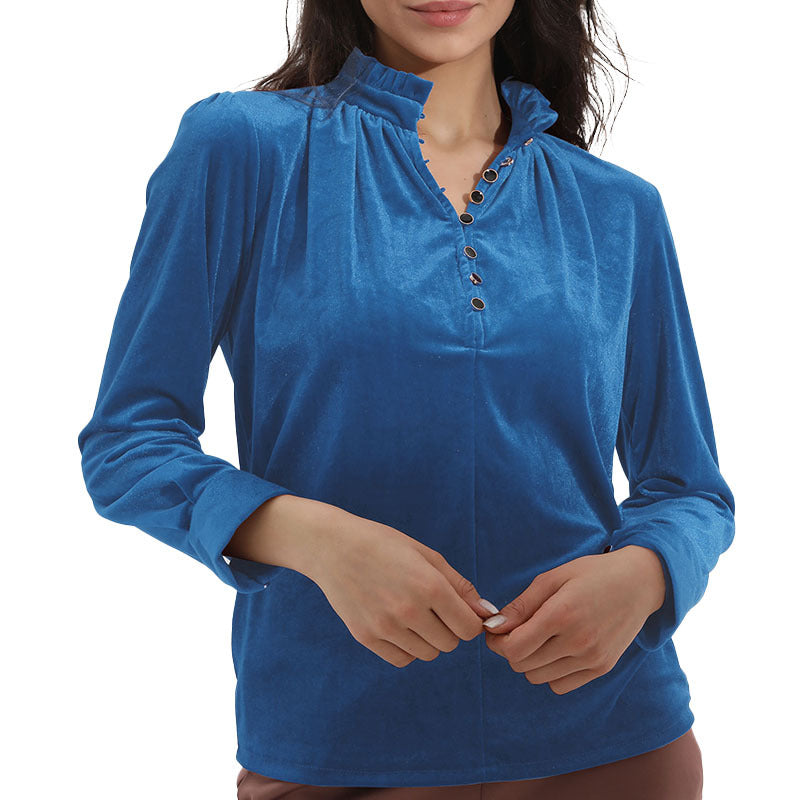 Sexy Langarmshirt für Damen, lockere Partyblusen