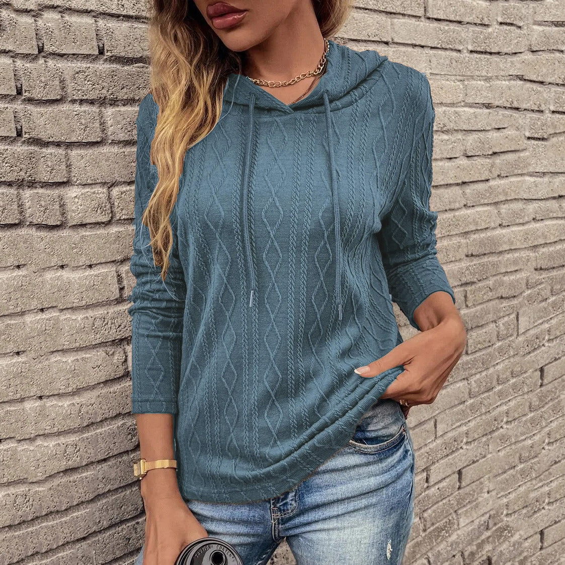 Women's Casual Solid Color Loose Long Sleeves Sweaters