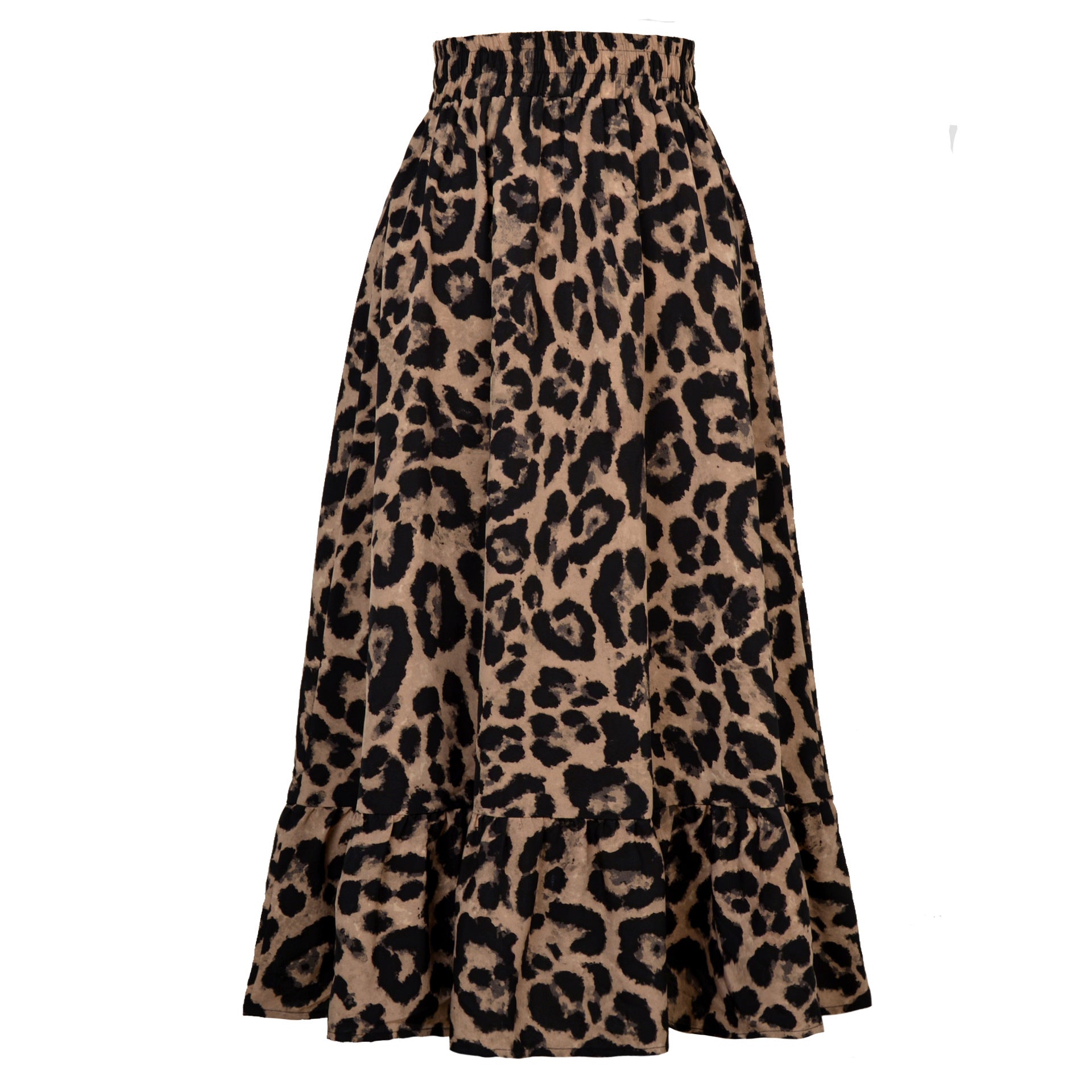 Women's Sexy Leopard Print High Waist Loose Swing Skirts
