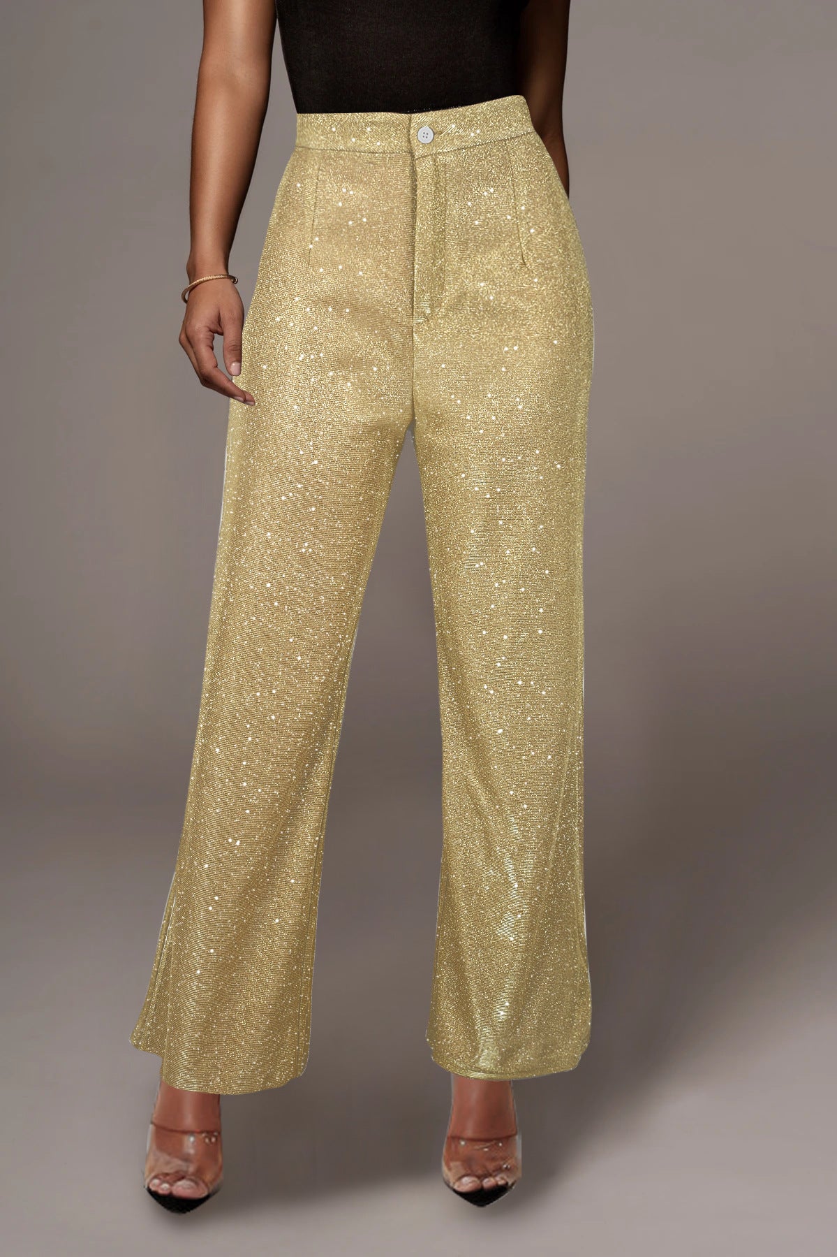 Women's Sequined Party High Waist Retro Wide Pants