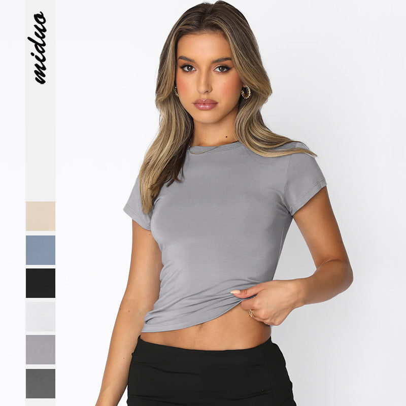 Round Neck Pullover All-match Breathable Cooldry Blouses
