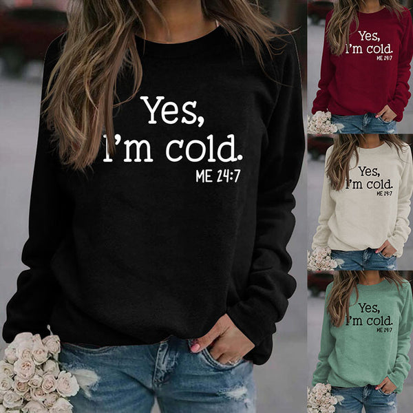 Women's Letter Crew Neck Pullover Long Sleeve Sweaters