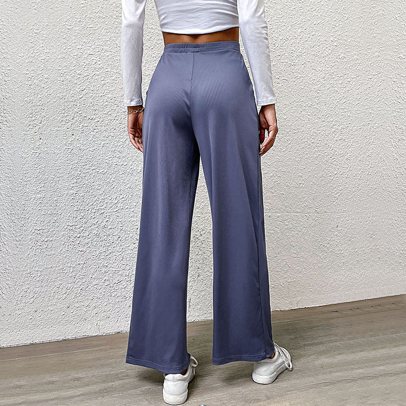 Women's Trousers Commute Style Pleated Wide-leg For Pants