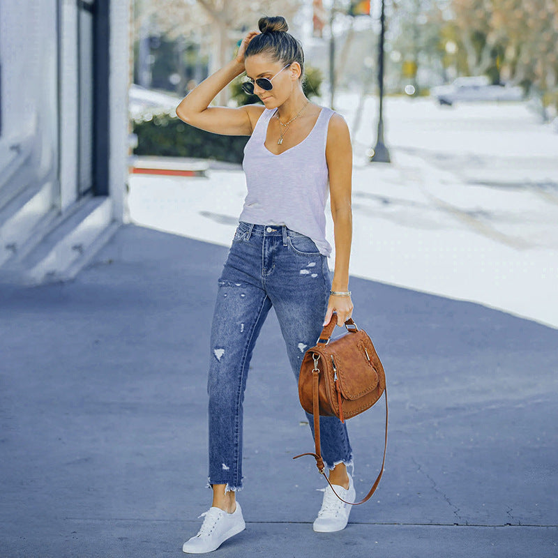 Women's Slim Fit High Elastic Skinny Denim Jeans