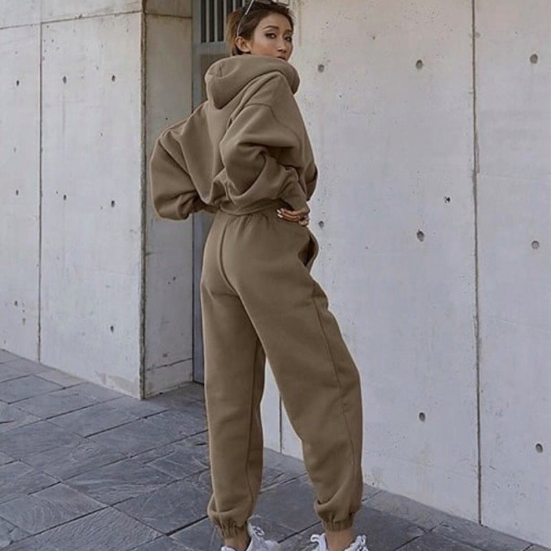 Sweat-shirt décontracté et charmant pour femmes, costumes de sport