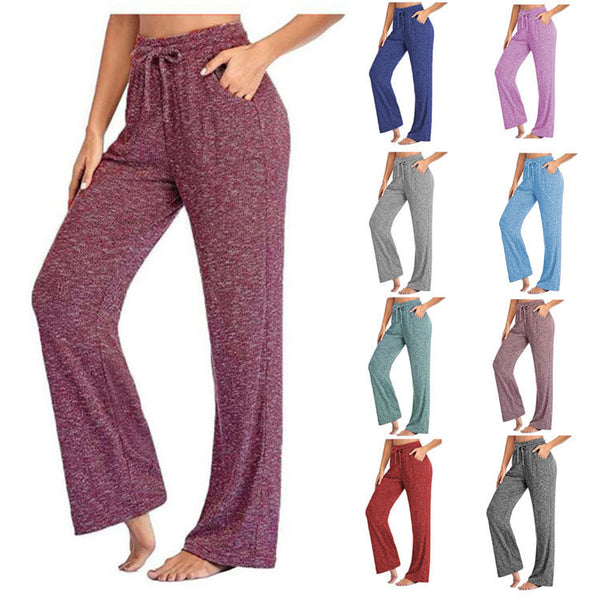 Creative Women's Casual Yoga Trousers Wide-leg Pants