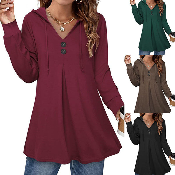 Women's Spring Hood Casual Long-sleeved For Sweaters