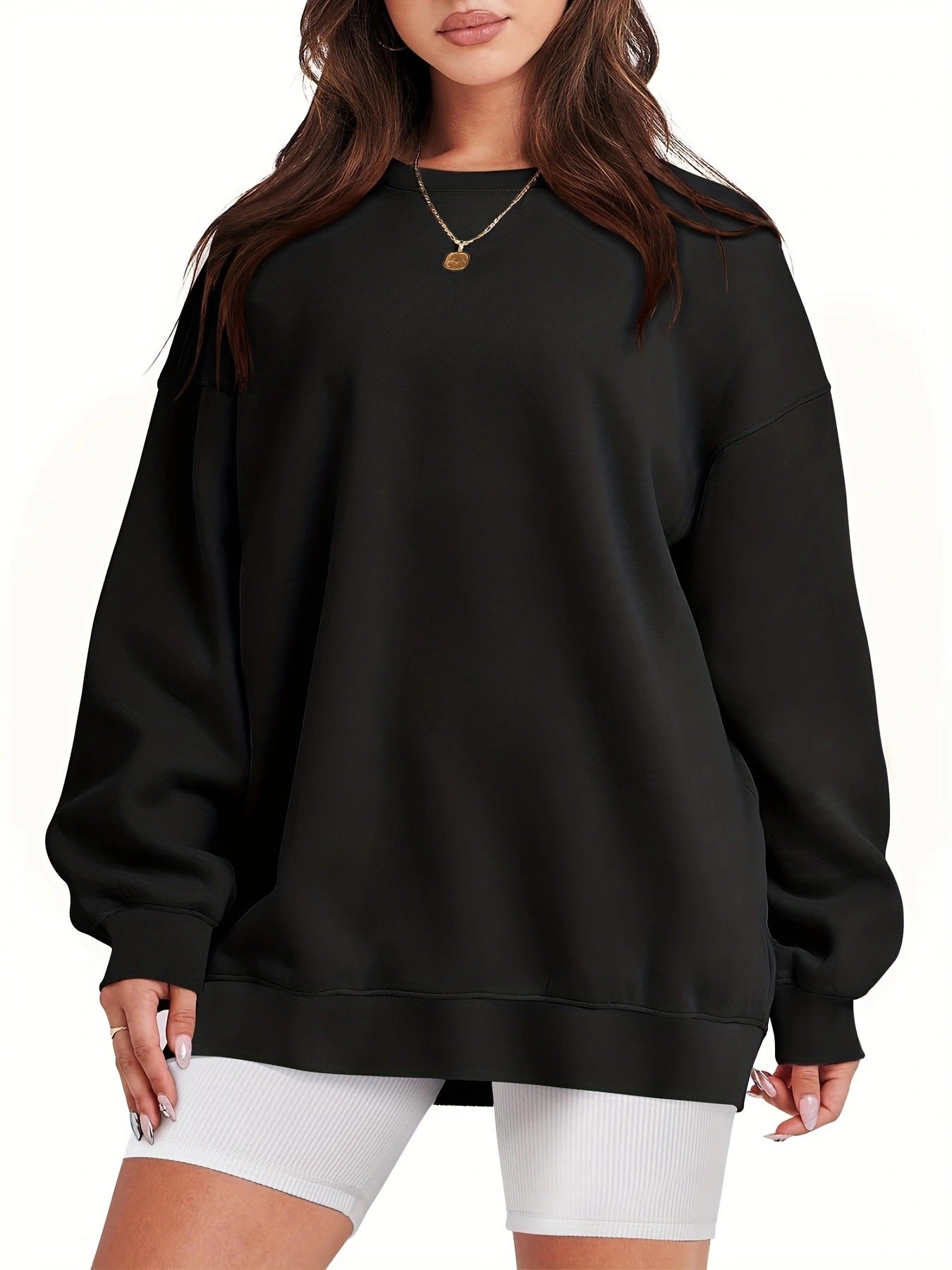 Women's Oversized Loose Long-sleeved Round Neck Pullover Sweaters