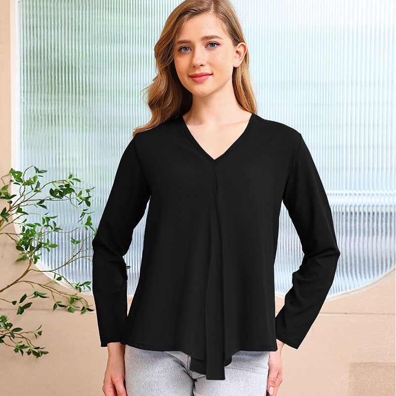 Damen-Bottom-Shirt, große langärmelige Chiffon-Blusen