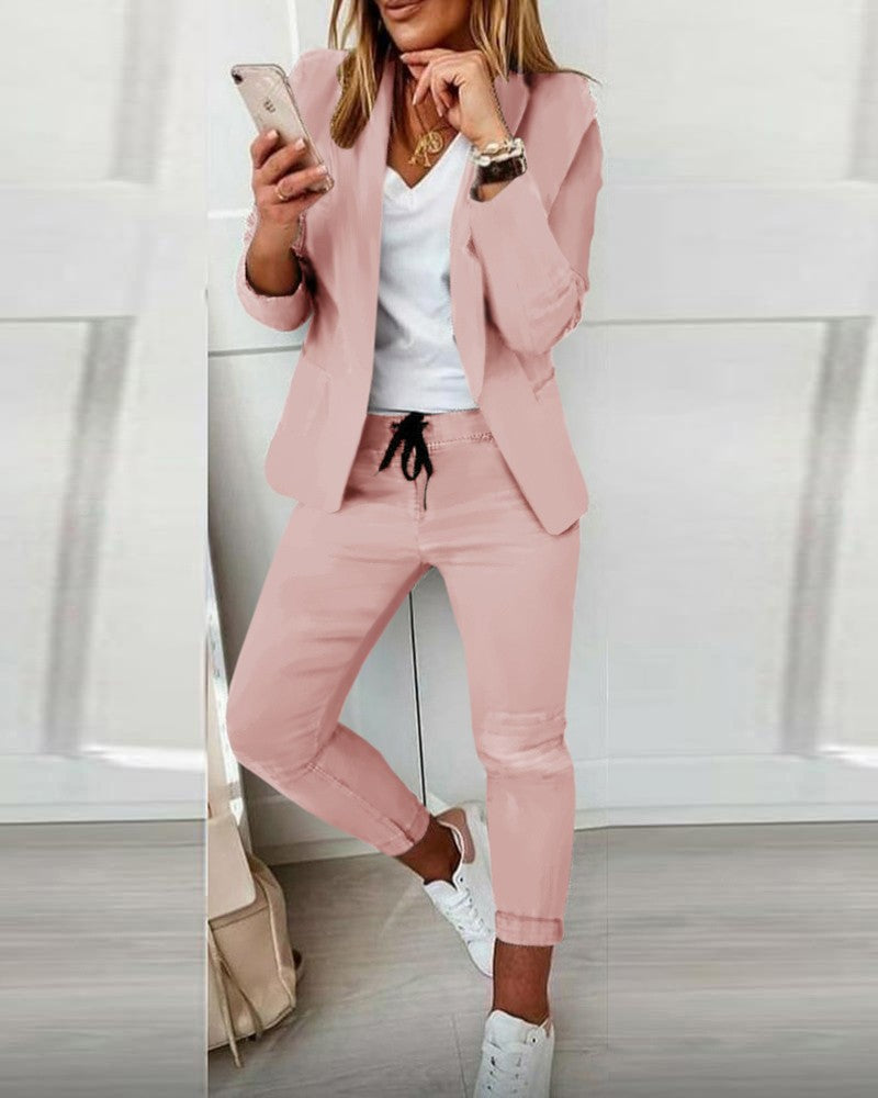 Women's Fashion Elegant Business Two-piece Set Suits