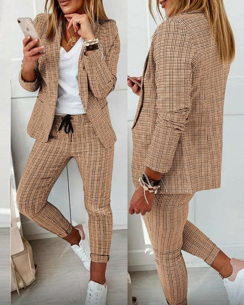 Women's Graceful Trendy Stylish Beautiful Plaid Suits