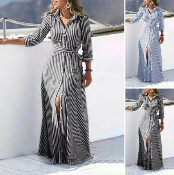 Women's Belt Advanced Loose Sleeve Temperament Leisure Dresses