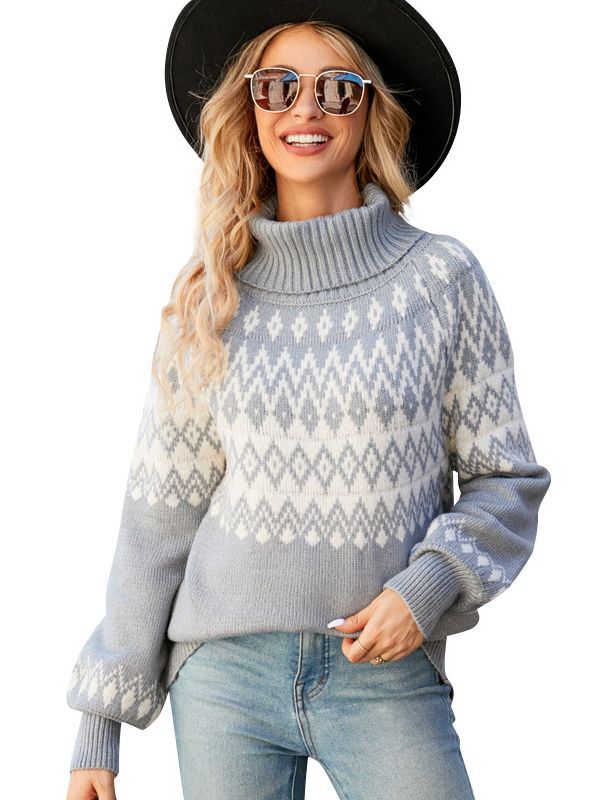 Women's Turtleneck Pullover Loose Retro Outer Wear Sweaters