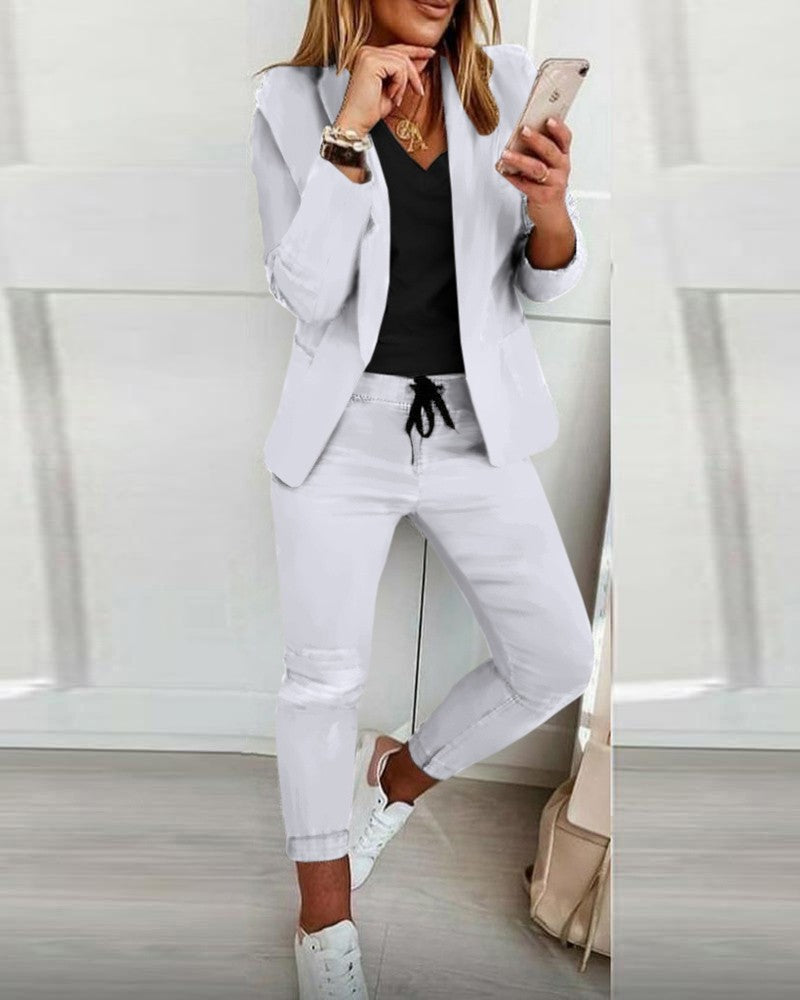 Women's Fashion Elegant Business Two-piece Set Suits