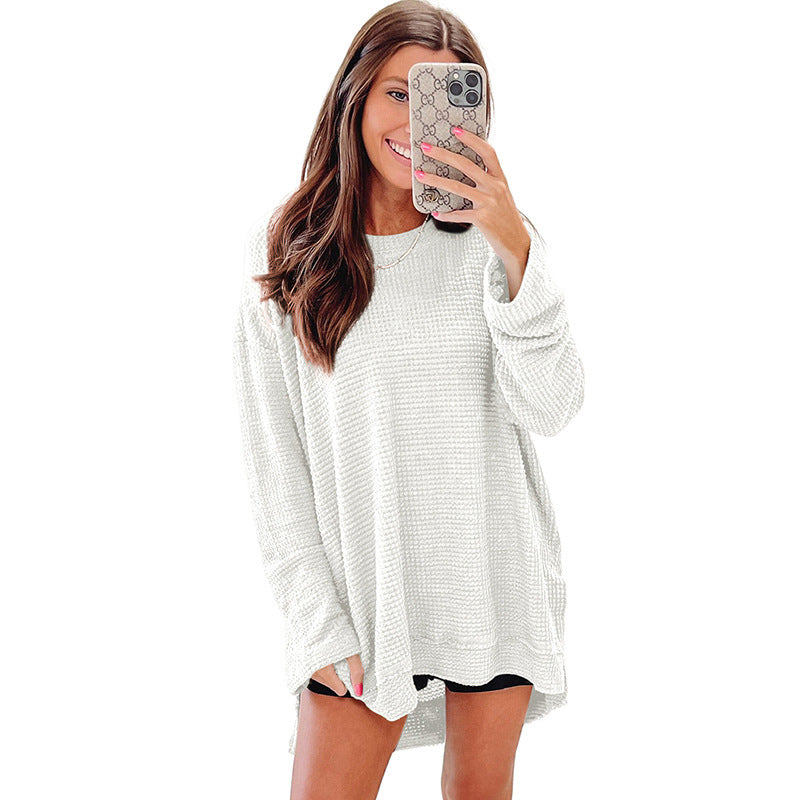 Women's Solid Color Loose Long Leisure Pullover Sweaters