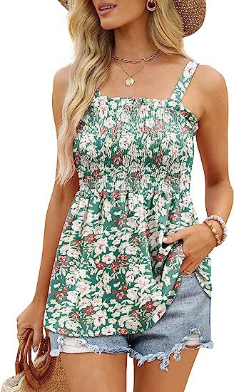 Women's Summer Solid Color Camisole Ruffled Frill Tops
