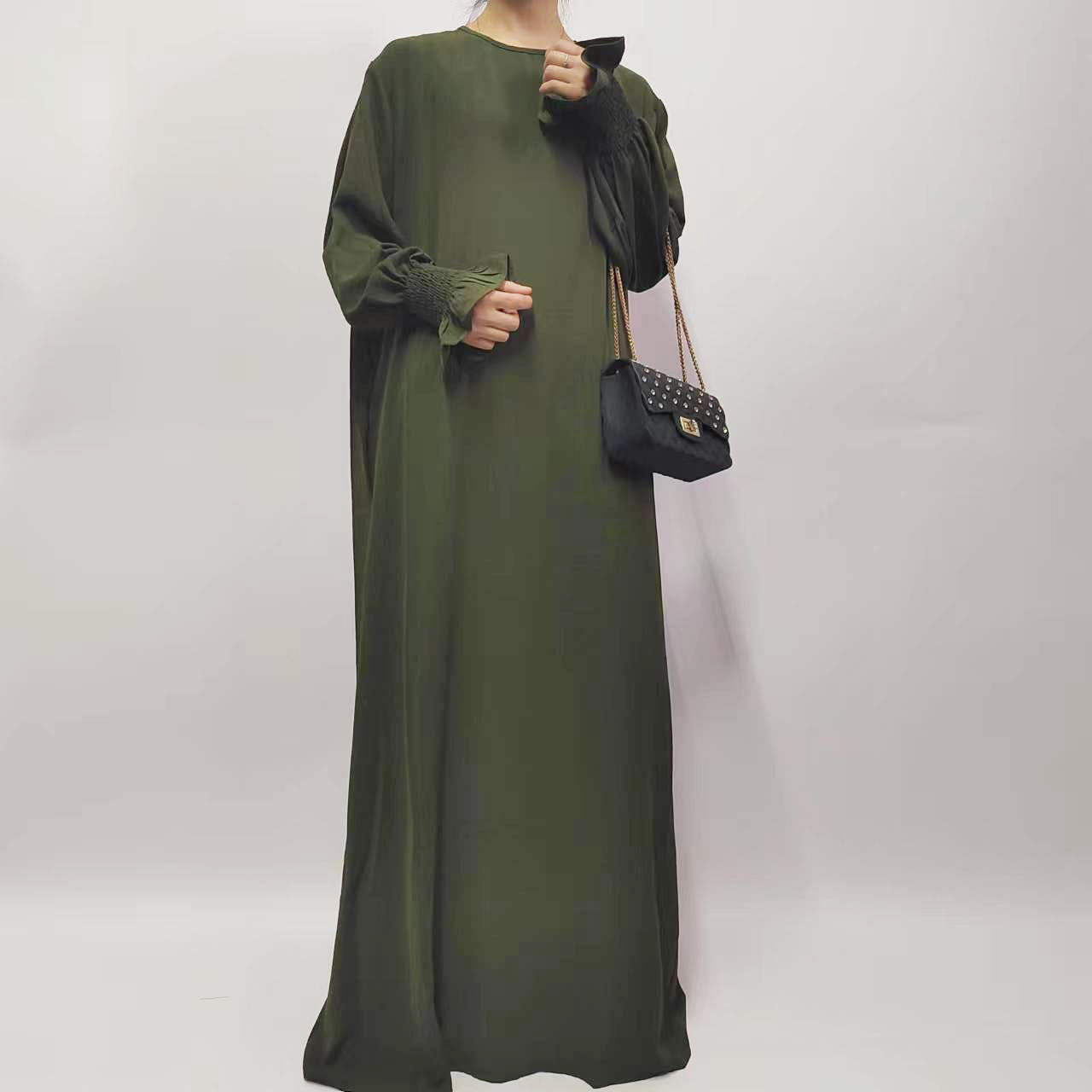 Women's Turkish Loose Solid Color Dress Dresses