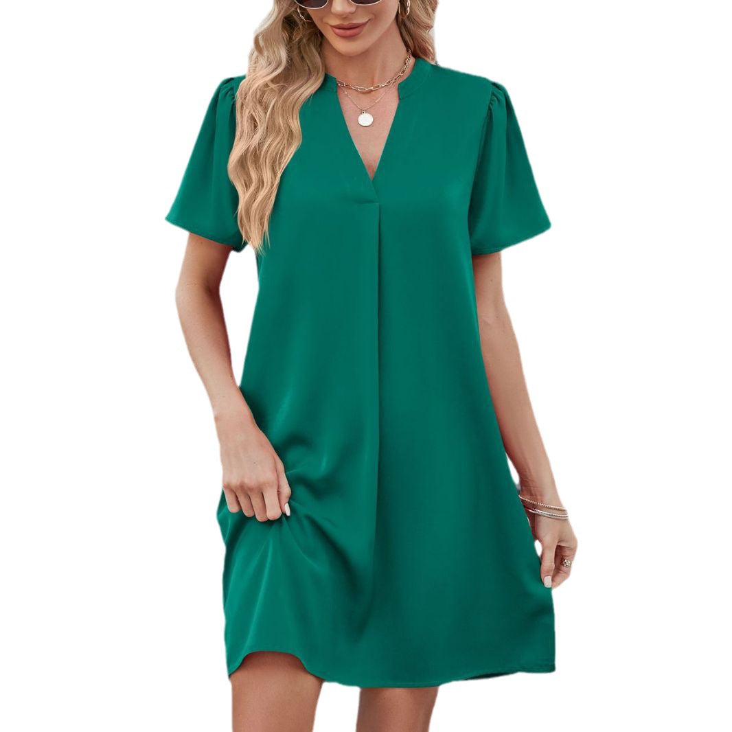 Summer Satin Office Casual Loose Fashion Dresses