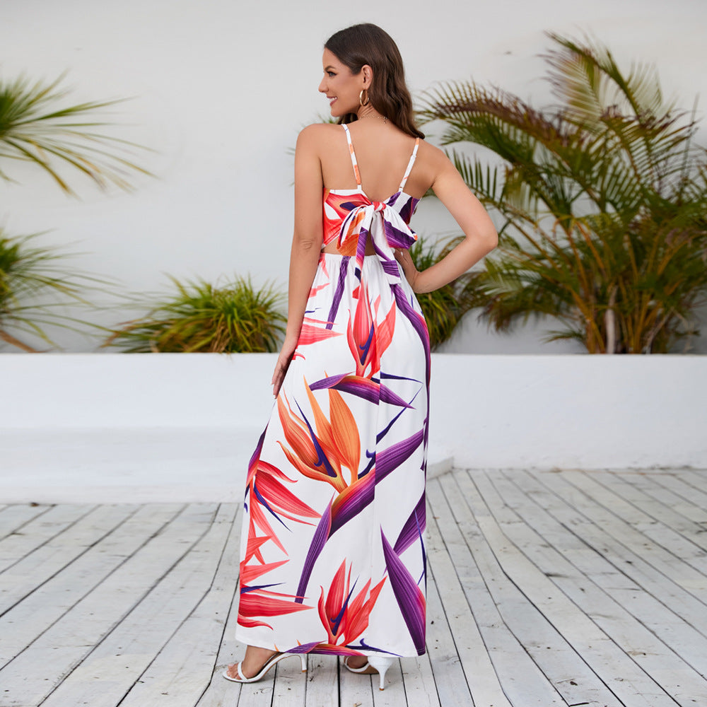 Women's Summer Slim Bohemian Printed Long Dresses