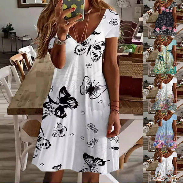 Women's Urban Casual Digital Printed Dress Dresses