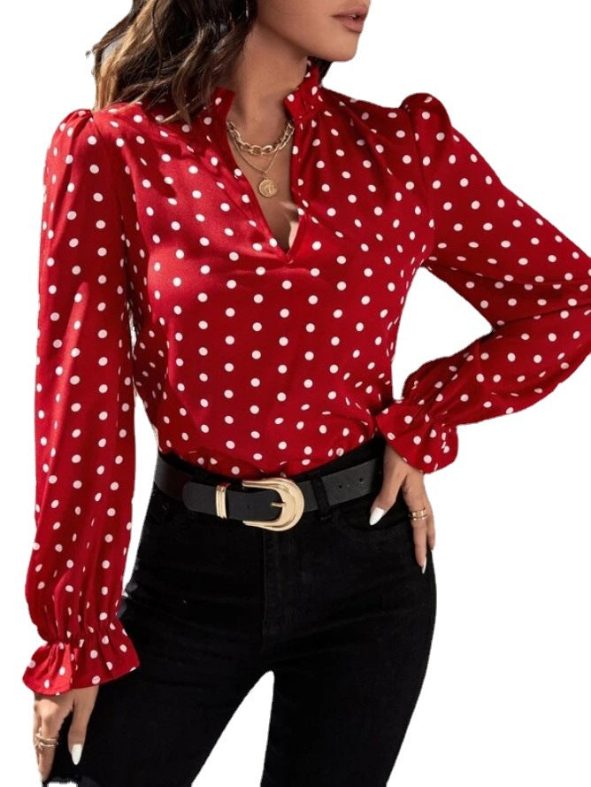 Base Slim Fit Pullover Polka Dot Long Shorts