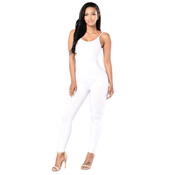 Modische, sexy, lange, enge, rückenfreie Sling-Jumpsuits für Damen