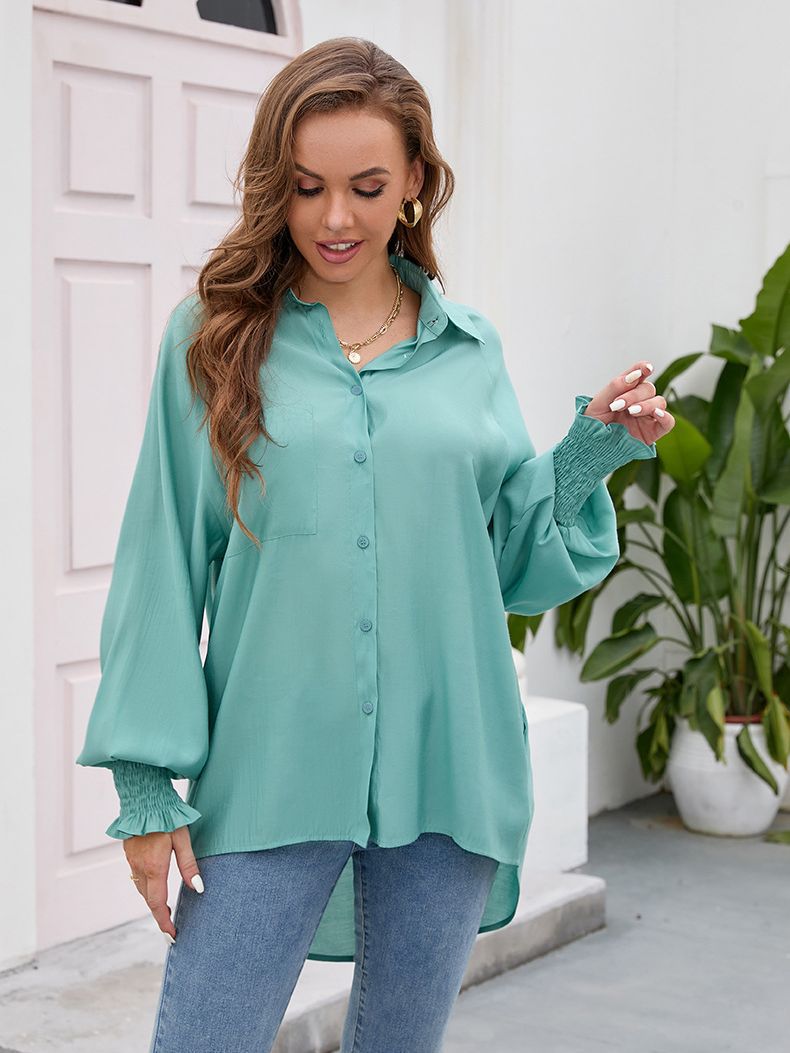 Women's Raglan Sleeve Soft Solid Color Loose Tops