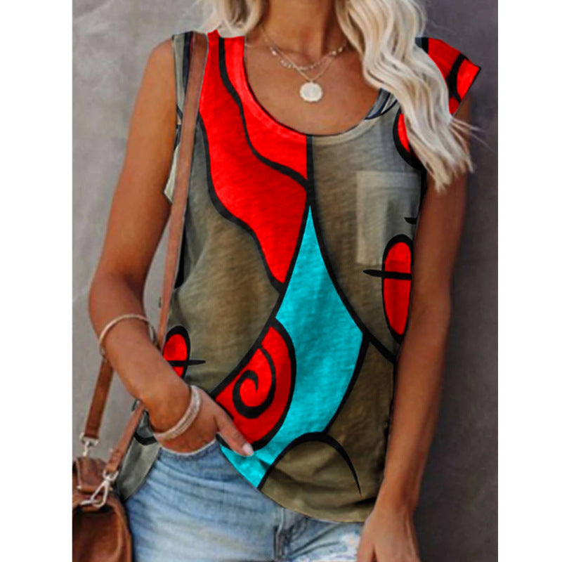 Women's Graceful Classic Sleeveless Color Matching Vests