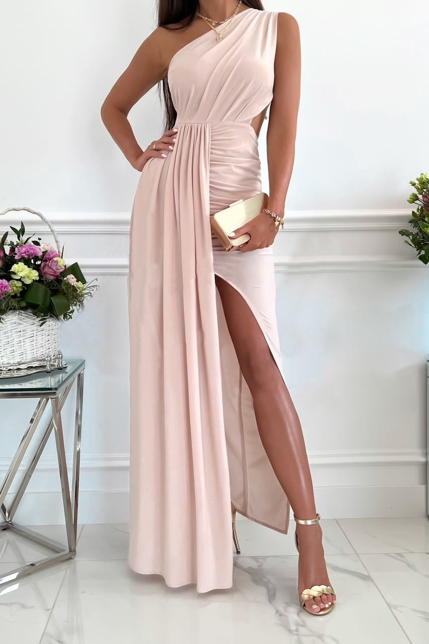 Women's Summer Sleeveless Shoulder Hollow-out Elegant Dress Dresses
