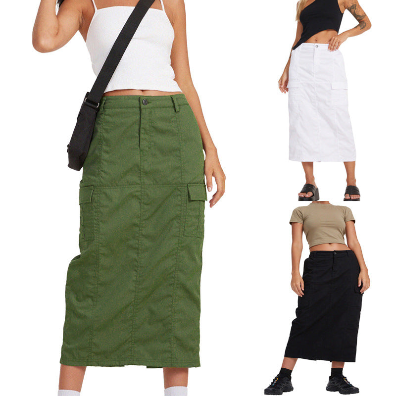 Women's Fashion Denim Casual Long Dress Skirts