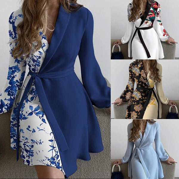 Women's Comfortable Lapel Simple Elegant Slim Dresses