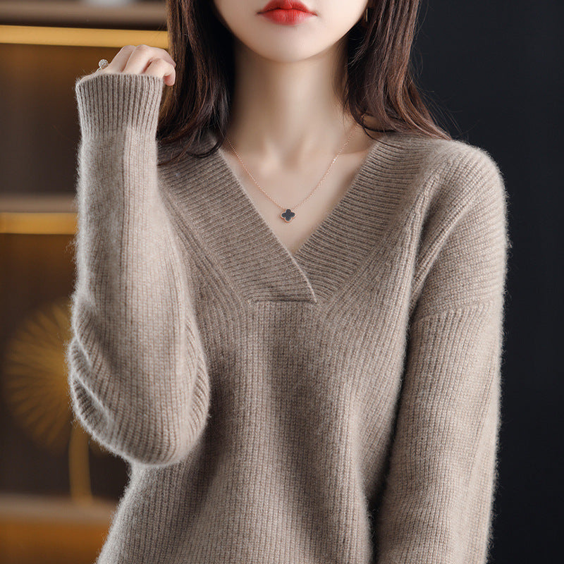 Women's Spring Elegant Idle Style Warm Loose Sweaters