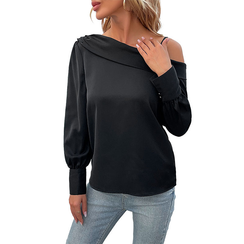 Women's Irregular Long Sleeve Sense Of Design Blouses